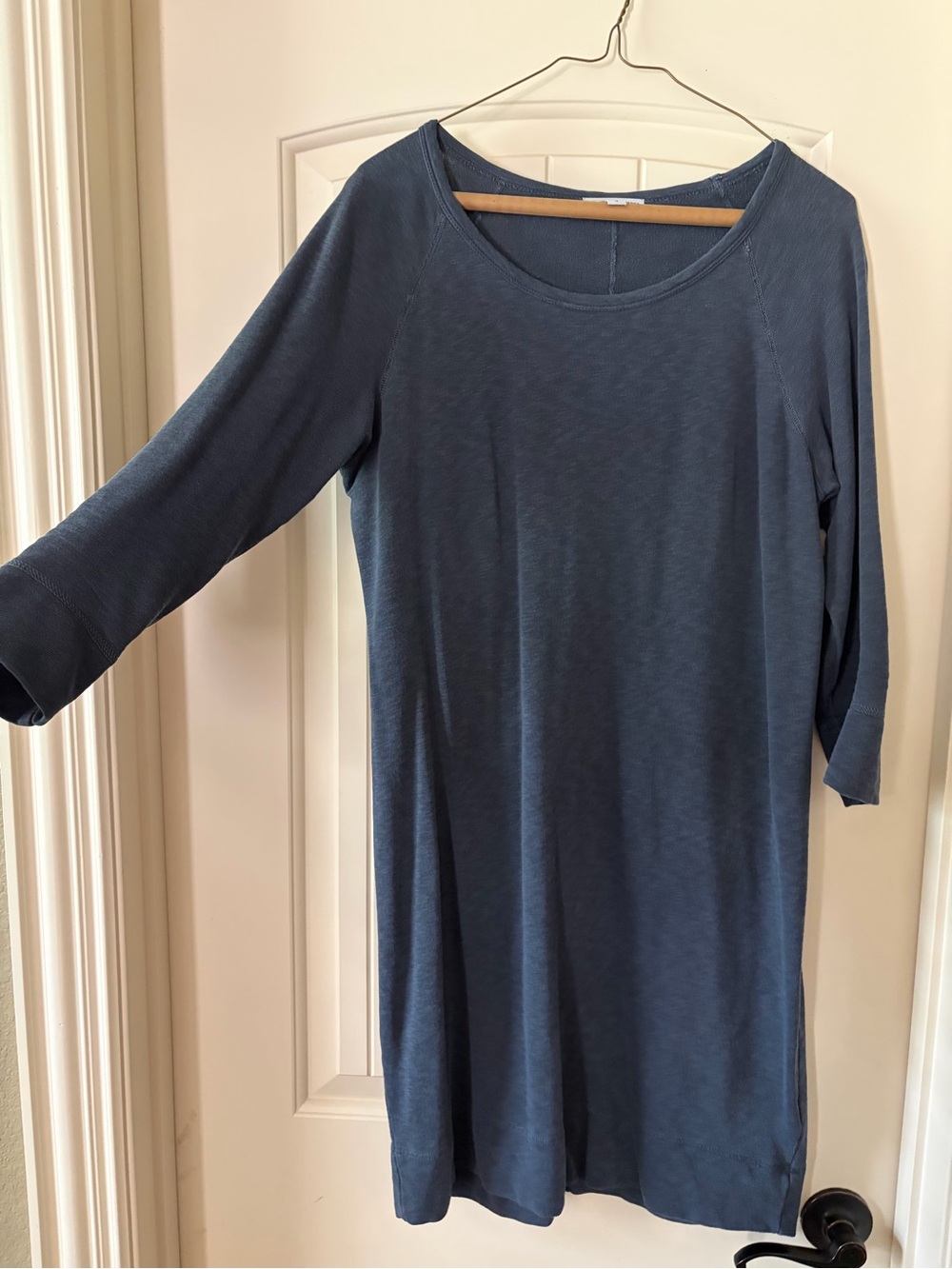 James Perse Deep Slate Blue Crewneck Top